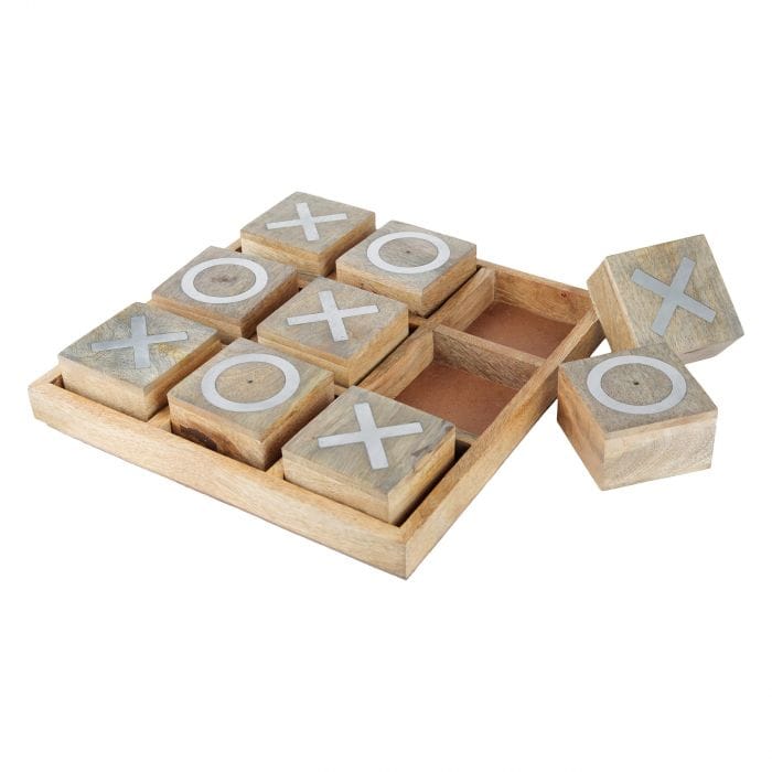 Wooden Travel Handmade Tic-Tac-Toe Game