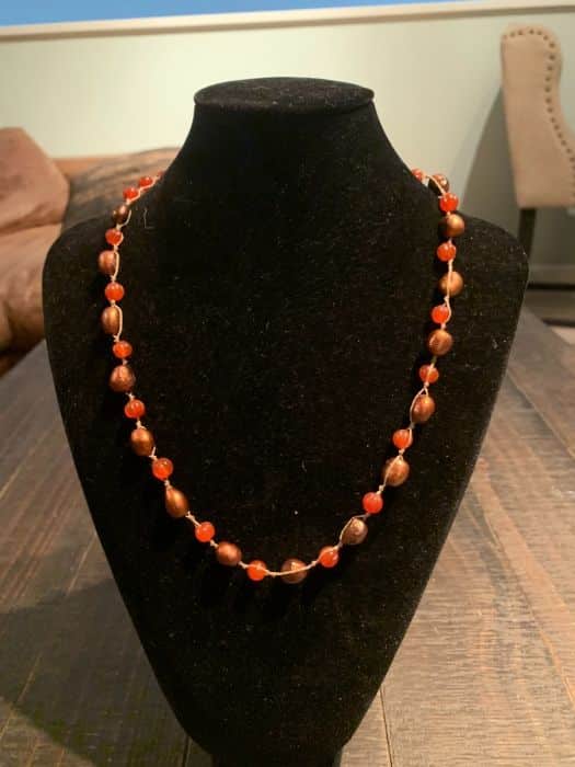18-22” Carnelian & Pearl Necklace
