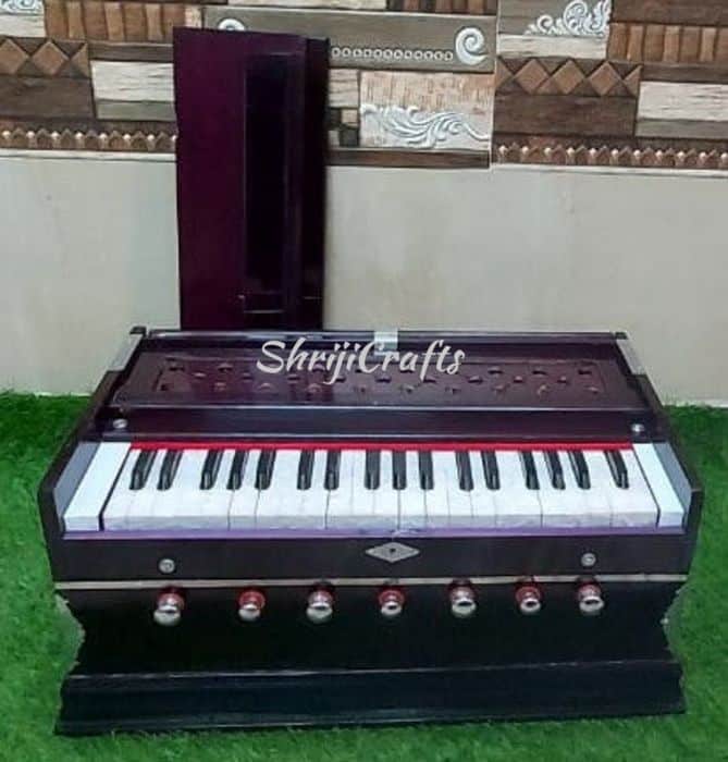 Shriji Crafts Harmonium 7 Stopper Doulble Bellow 39 Key~440Hz~Long