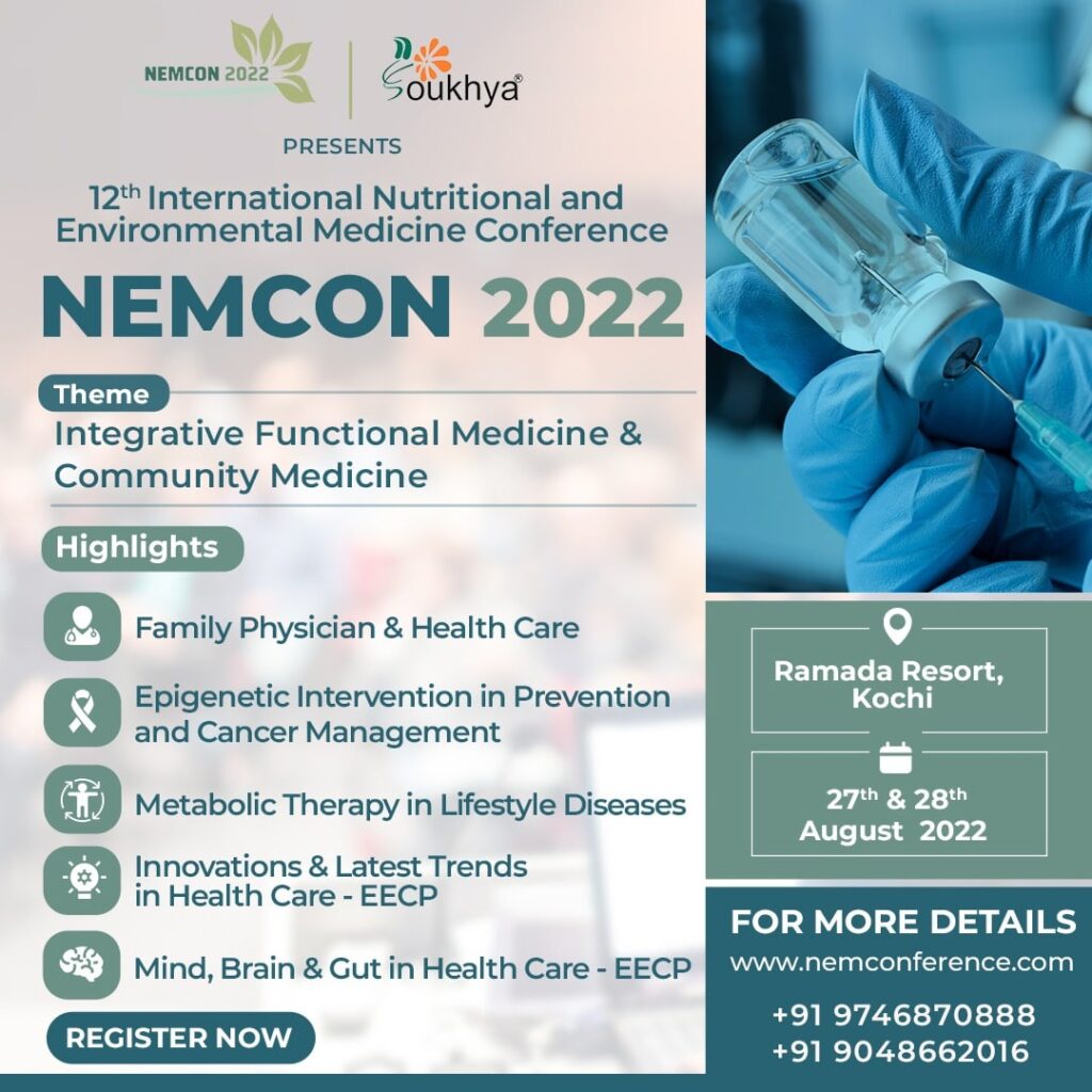 August 27th and 28th 2022 -12th International Nutritional and Environmental Medicine Conference -NEMCON 2022 (Real, Physical Event)