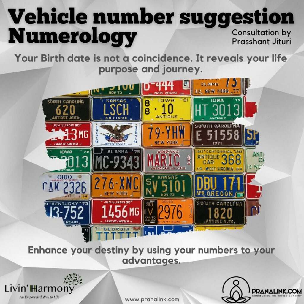 Vehicle Number Suggestion Numerology by Prasshant Jituri