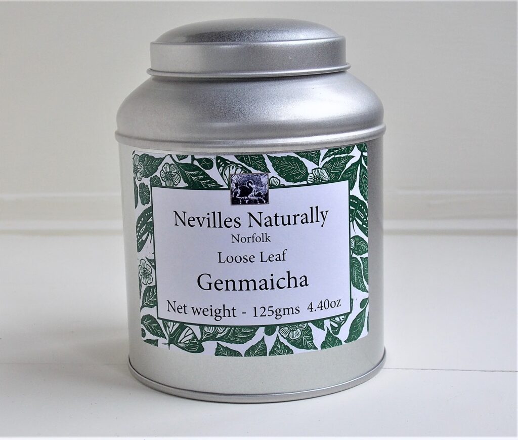 A Caddy of Genmaicha Tea 125 grams shipped from the U.K.