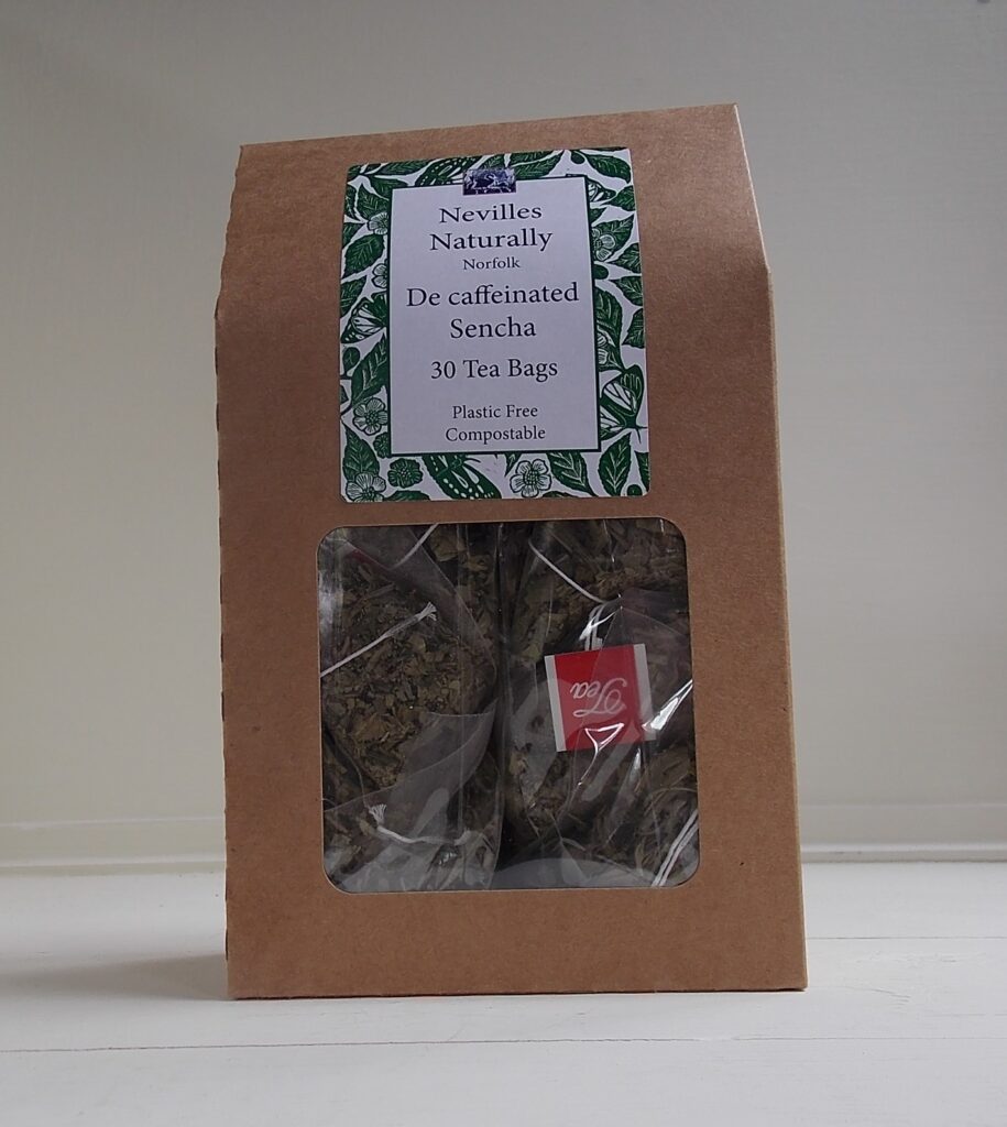 30 De-Caffeinated Sencha Green Teabags, Fully Compostable.
