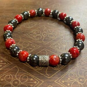 Hematite and Red Jade