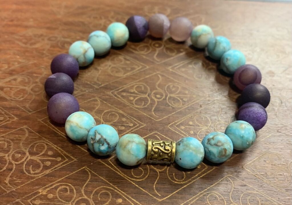 Amazonite and Purple Agate