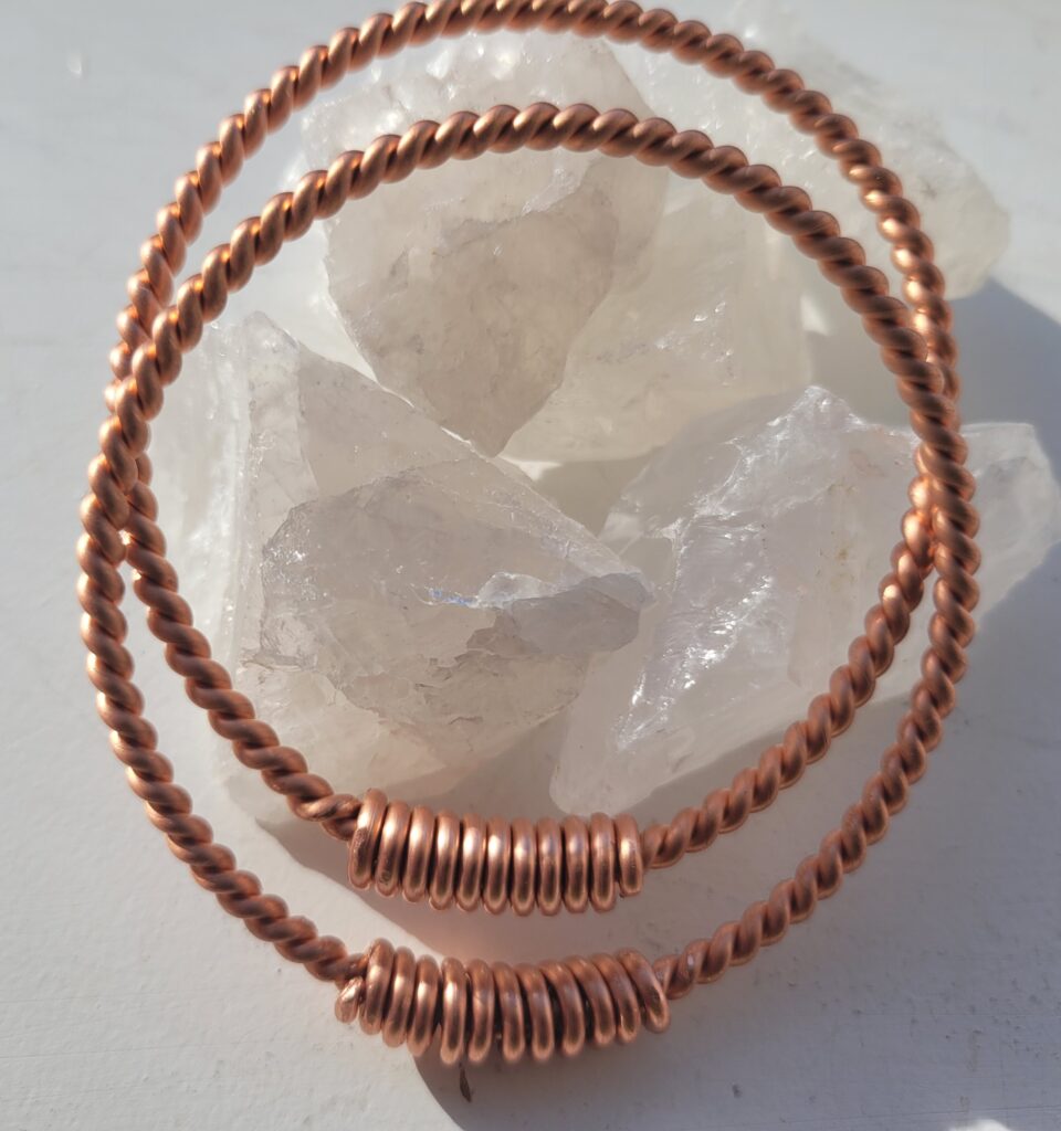 Tensor Ring Bracelets x 2 Half Sacred Cubit Pure Copper