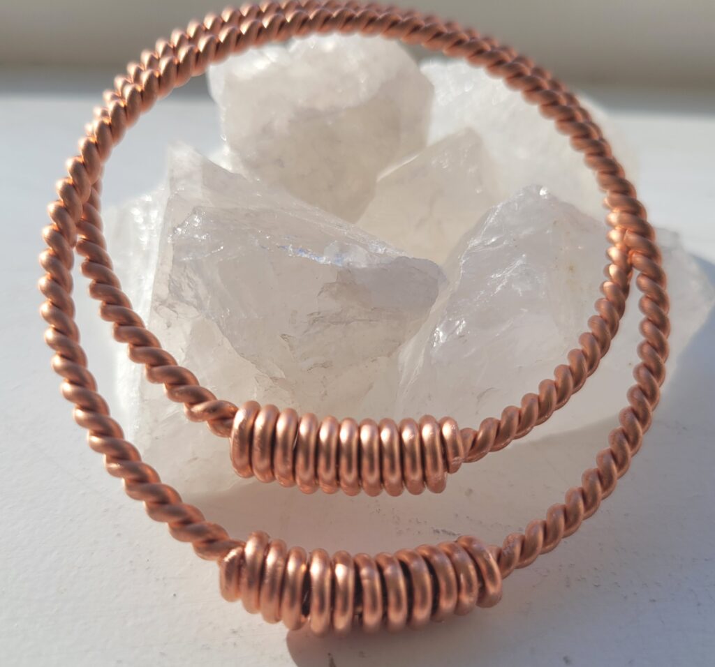 Tensor Ring Childrens Bracelets x 2 (2/8th 188 MHZ Cubit) Pure Copper