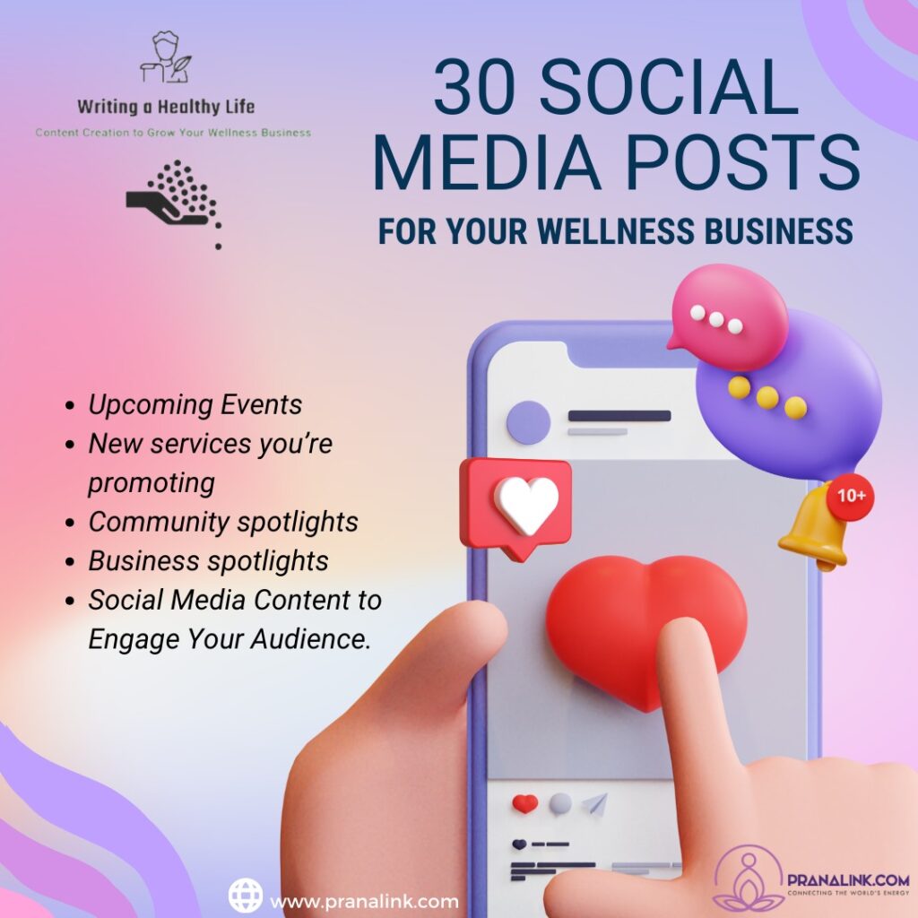 30 Social Media Posts for your Wellness Business