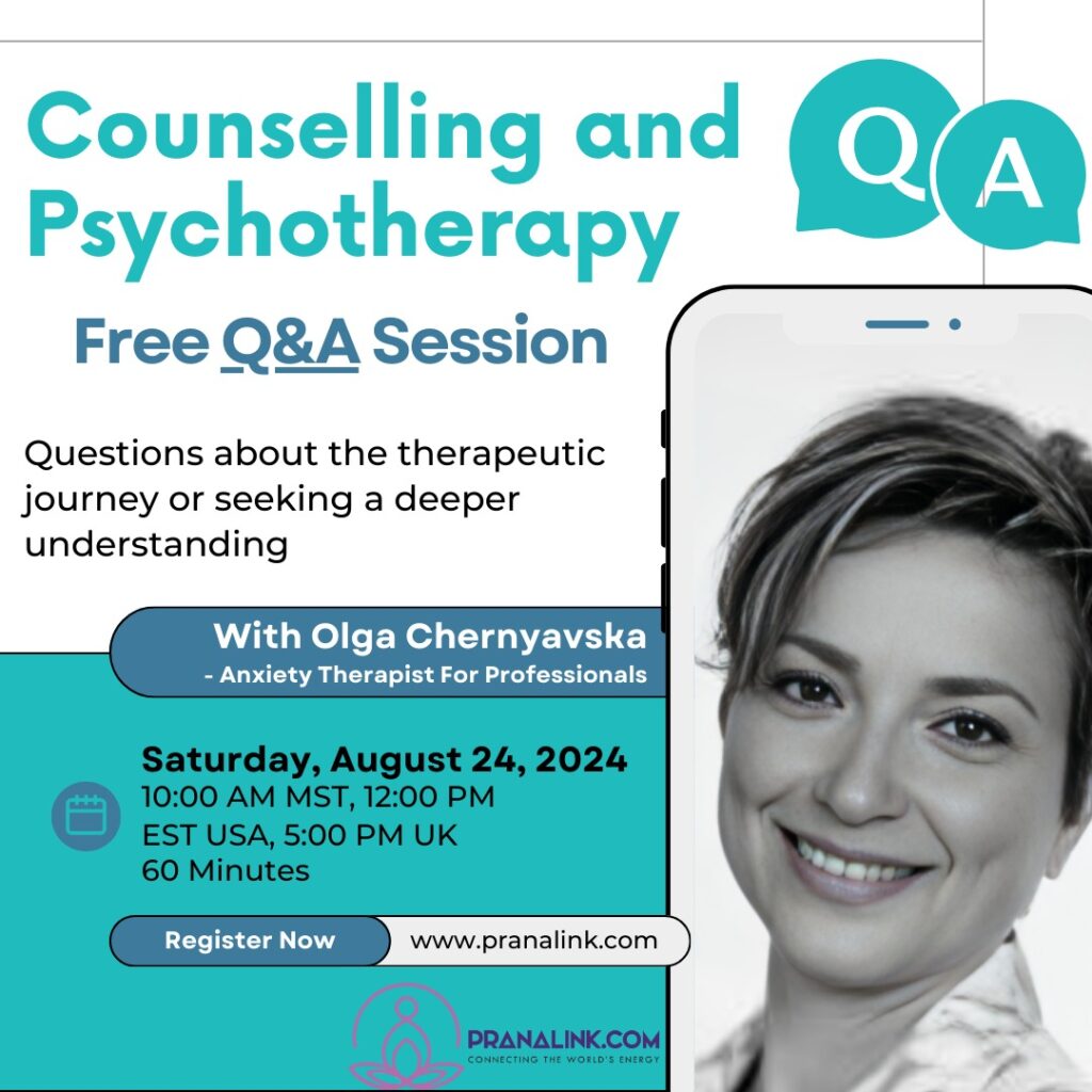 Aug 24, 2024 – Free Q&A Webinar about Counselling & Psychotherapy