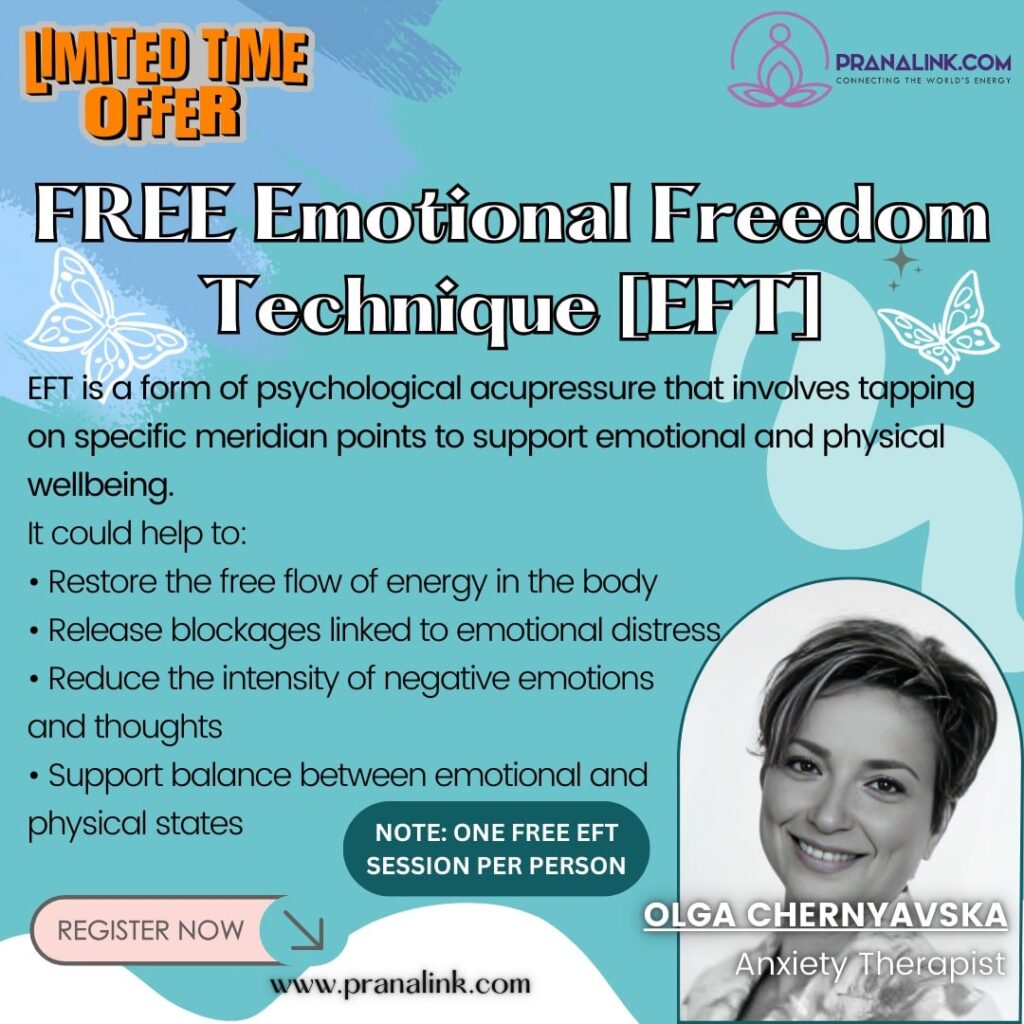 FREE Emotional Freedom Technique (EFT: 1 Session per Person – Limited time offer)