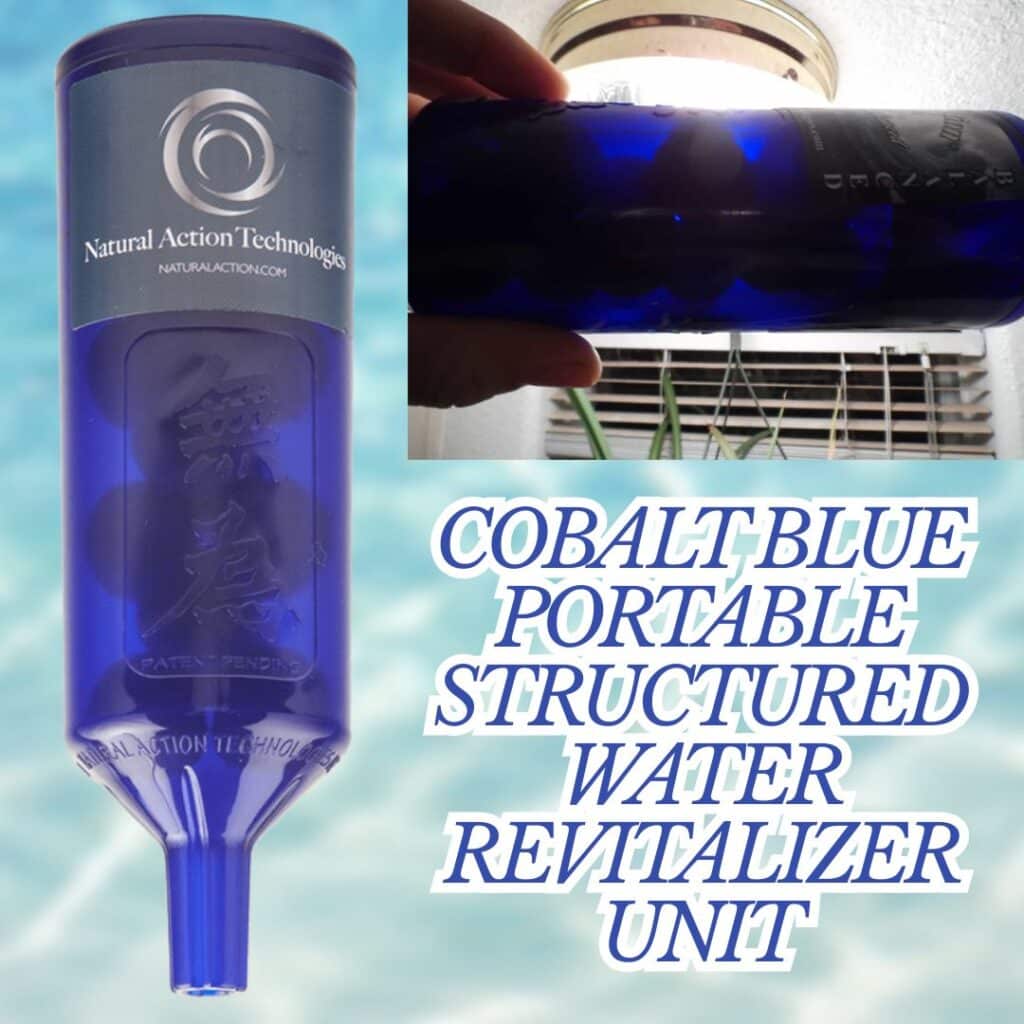 Cobalt Blue Portable Structured Water Revitalizer Unit – Dynamically Enhanced