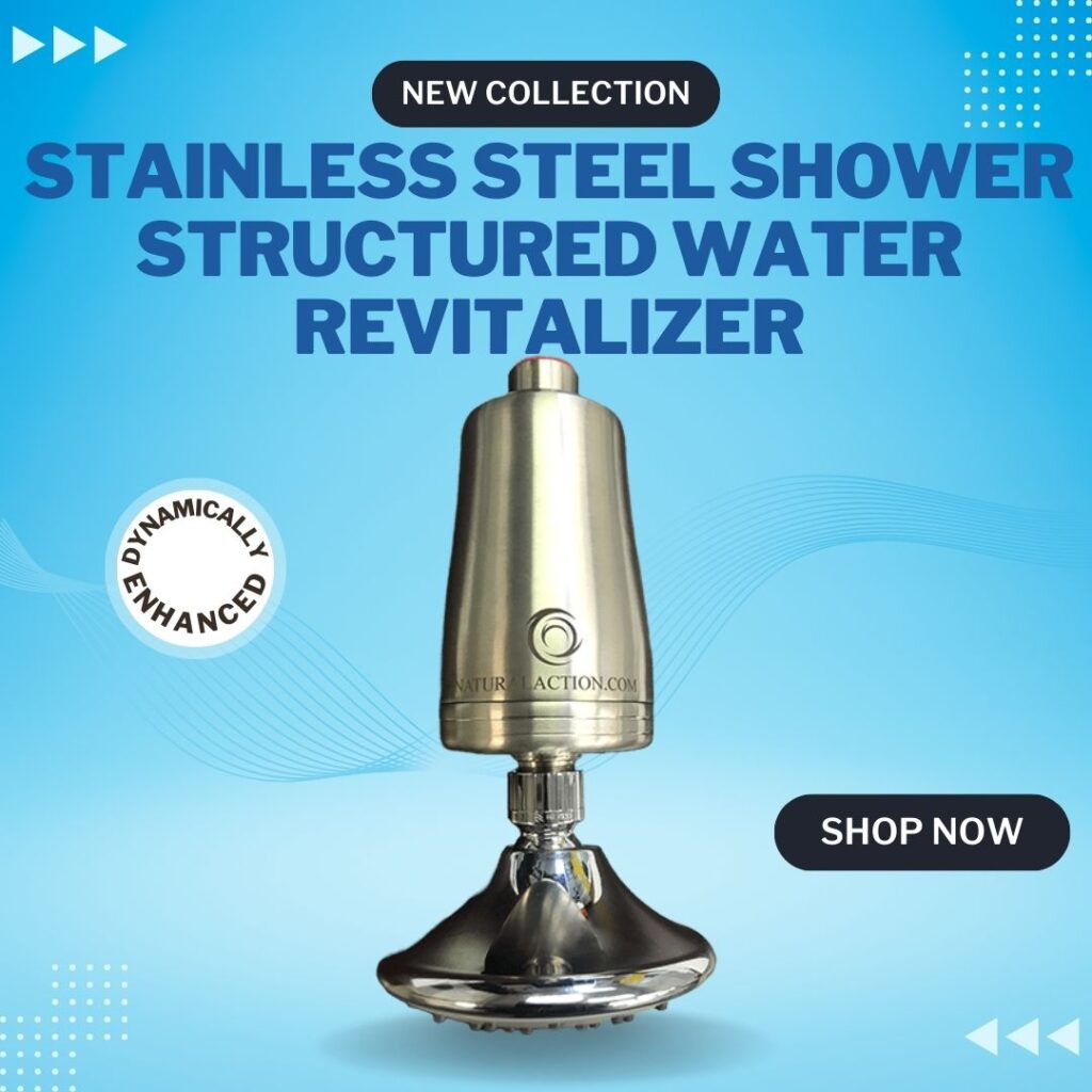 Stainless Steel Shower Structured Water Revitalizer – Dynamically Enhanced